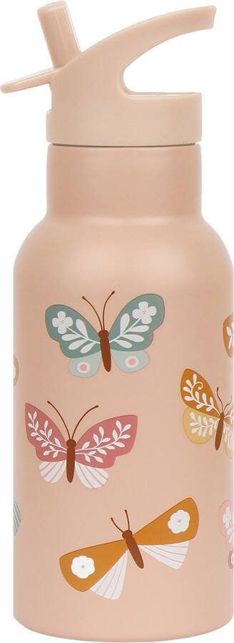A Little Lovely Company Dubbelwandige RVS drinkfles thermos Vlinders