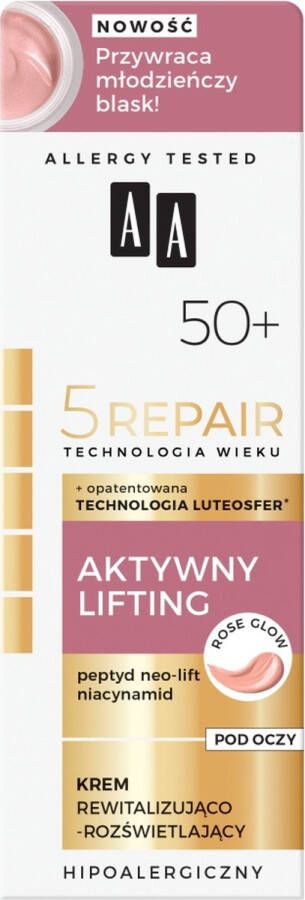 Aa Age Technology 5Repair 50+ Actief liftende oogcrème 15ml