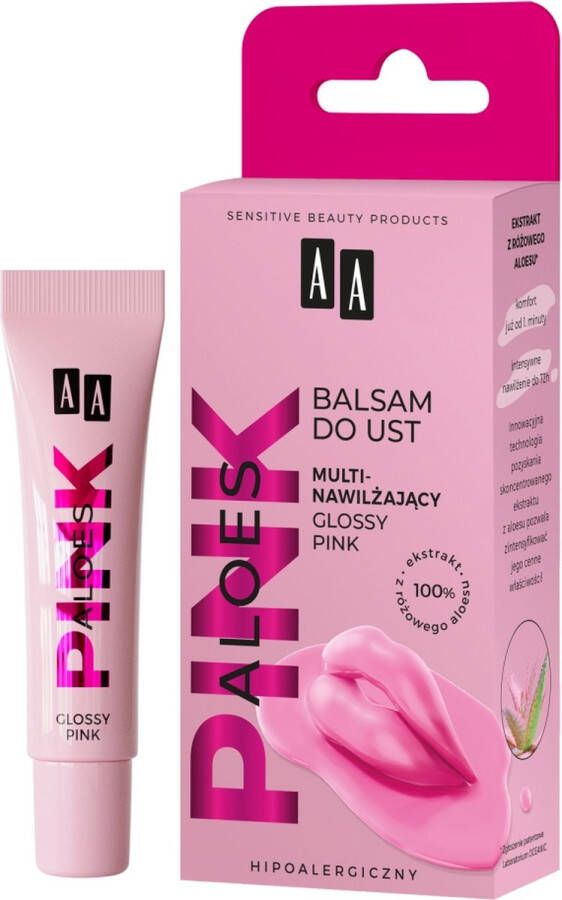 Aa Aloë Vera Roze multihydraterende lippenbalsem Glanzend Roze 10g