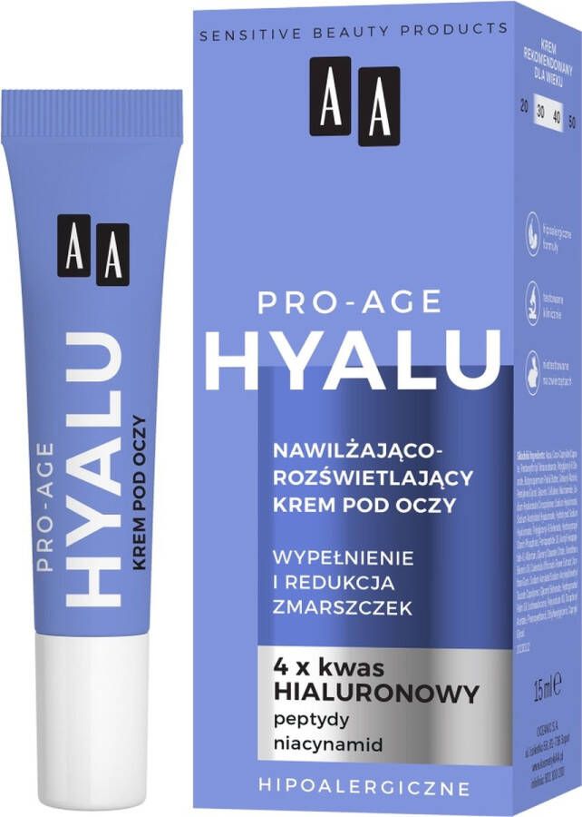 Aa Hyalu Pro-Age hydraterende en verhelderende oogcrème 15ml