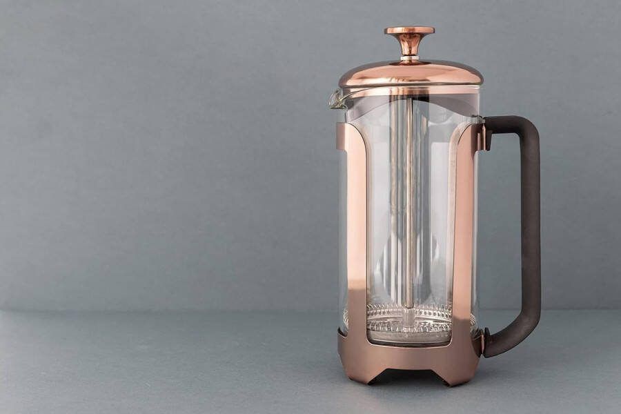 Aa koffiezetappar t- dr gbare cafetière met drievoudige filters- hittebestendig glas met roestvrijstalen 1000 Milliliter