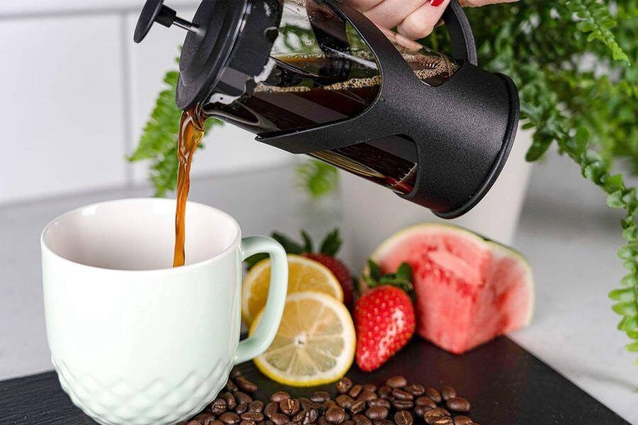 Aa koffiezetappar t- dr gbare cafetière met drievoudige filters- hittebestendig glas met roestvrijstalen 800 ml