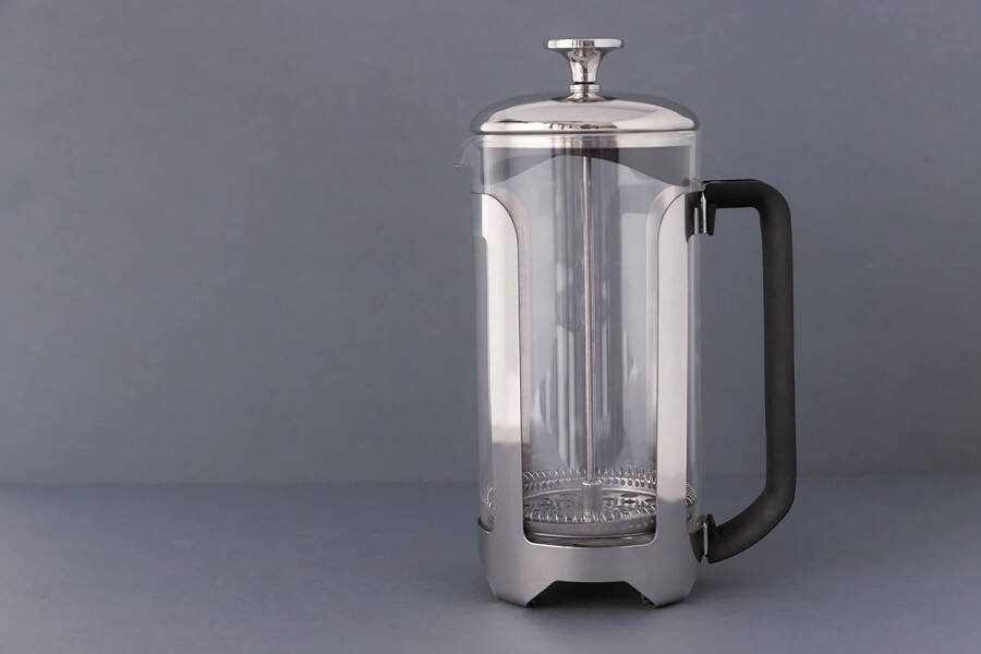 Aa koffiezetappar t- dr gbare cafetière met drievoudige filters- hittebestendig glas met roestvrijstalen 1500 Milliliter