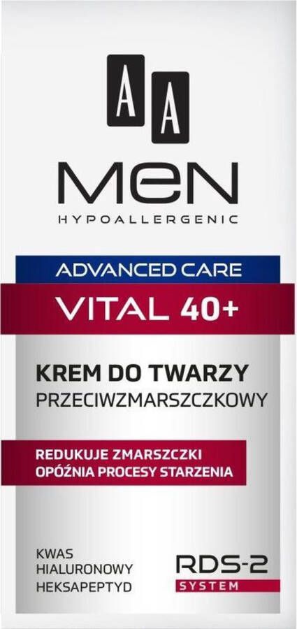 Aa Men Advanced Care Face Cream Vital 40+ Pre-Cream For Points 50Ml