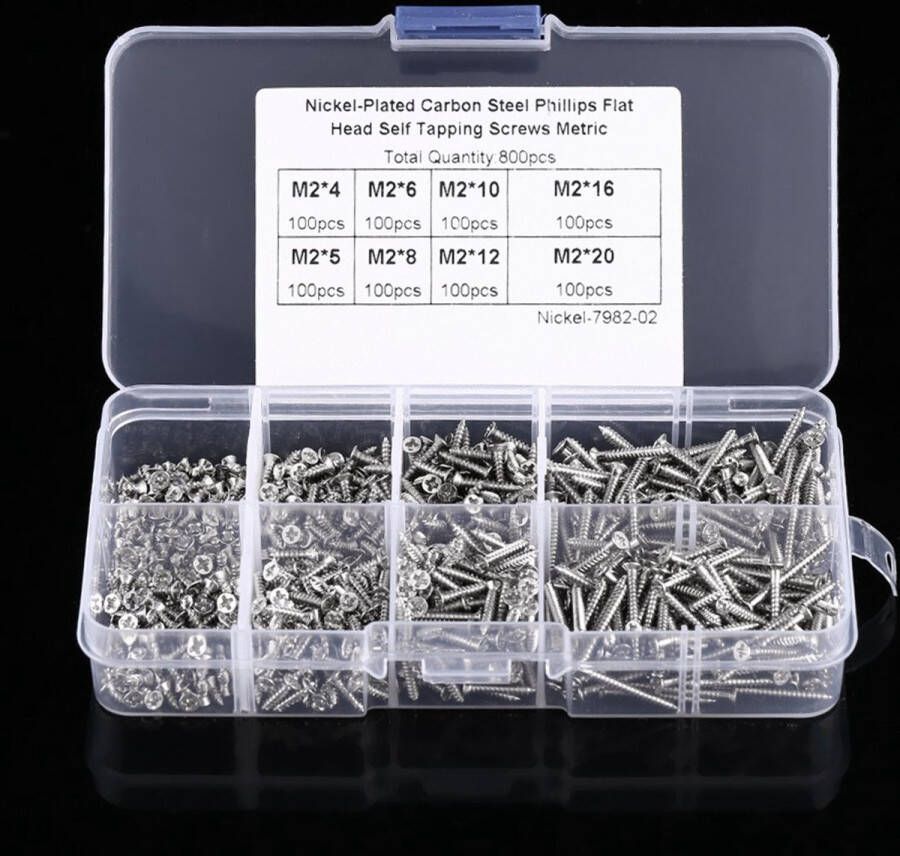 Aa schroeven zelftappende schroeven-assortimentset 800 Stks