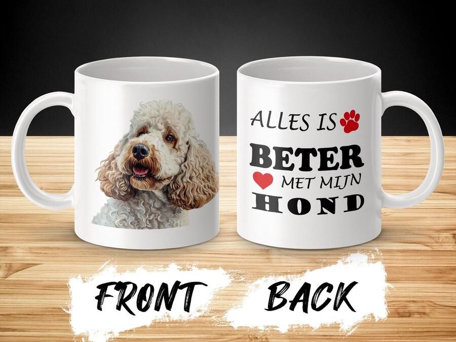 AAA+ Mok Poodle Alles is beter met mijn hond dog doglover