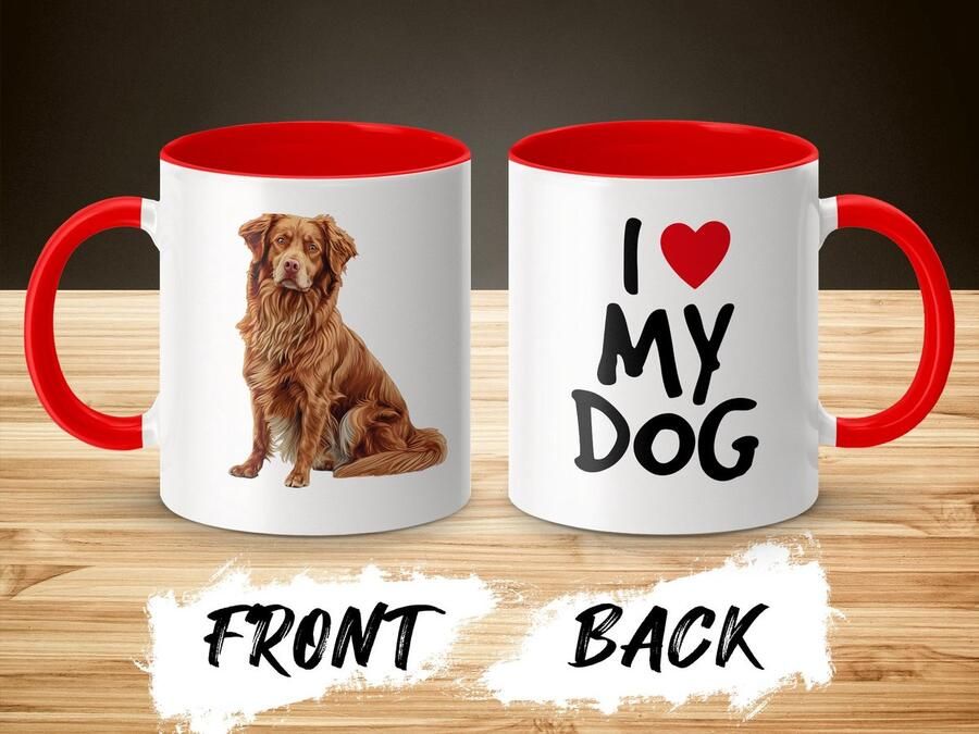 AAA+ Mok rood wit Nova Scotia Duck Tolling Retriever dog I love my dog dog lover dogs ik hou van mijn hond hondenliefhebber honden