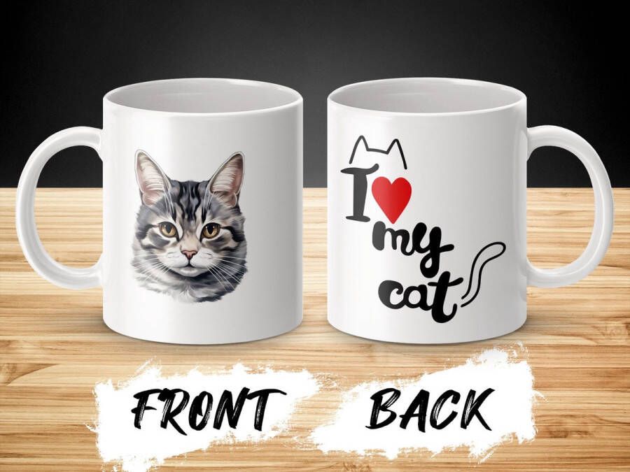 AAA+ Mok American Wirehair kat I love my cat lovers katten