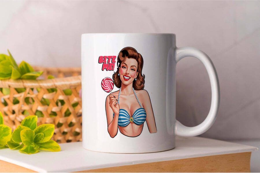AAA+ Mok Bite Me Vintage VintageStyle VintageFashion Retro Women VintageStijl VintageKleding VintageLiefhebber