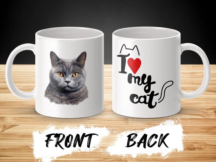 AAA+ Mok Chartreux cat kat I love my cat lovers katten