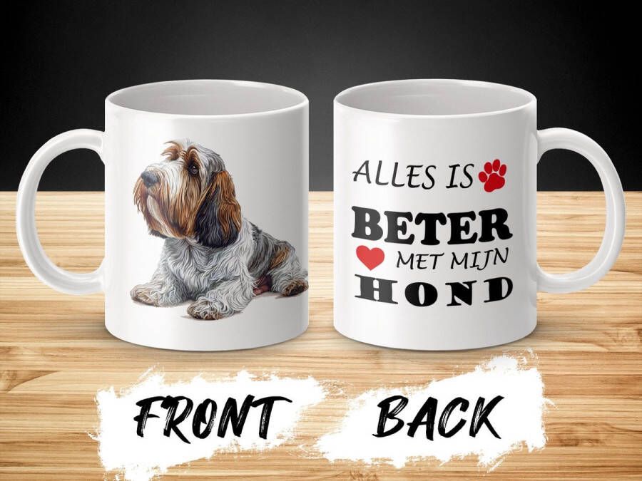 AAA+ Mok Petit Basset Griffon Vendeen Alles is beter met mijn hond dog doglover