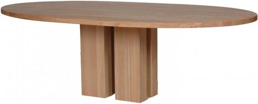 ABC Kantoormeubelen Vergadertafel Dehli breed 220CM diep 120CM bladkleur White Oak Matlak