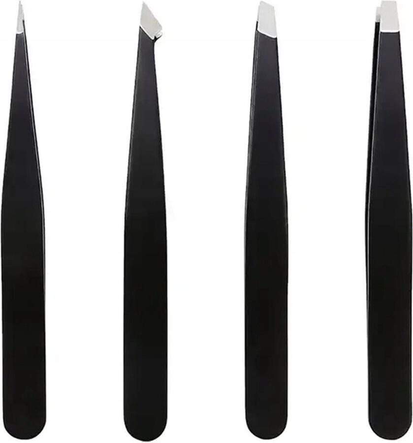 ABC-Led Pincetten set 4-delig Met opberghoesje