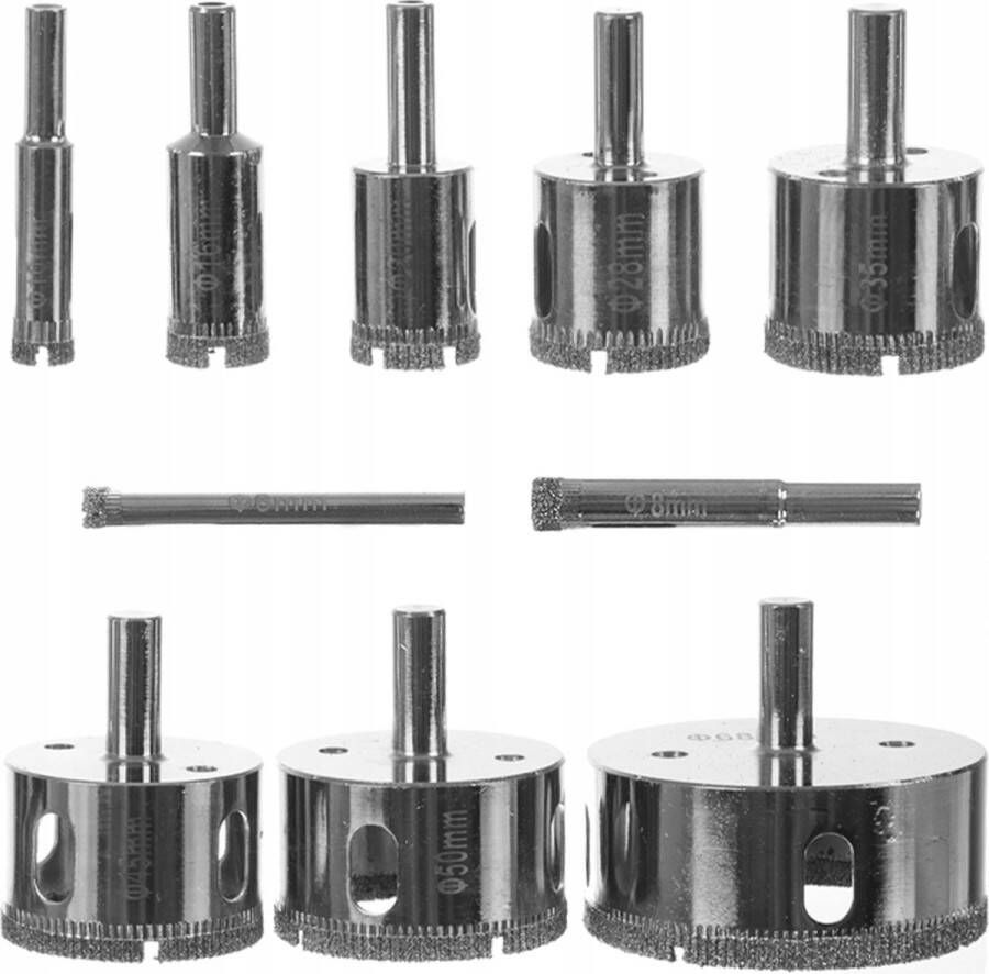 ABC-Led Diamantboor set 10 delig Nat en droog boren Tegelboren