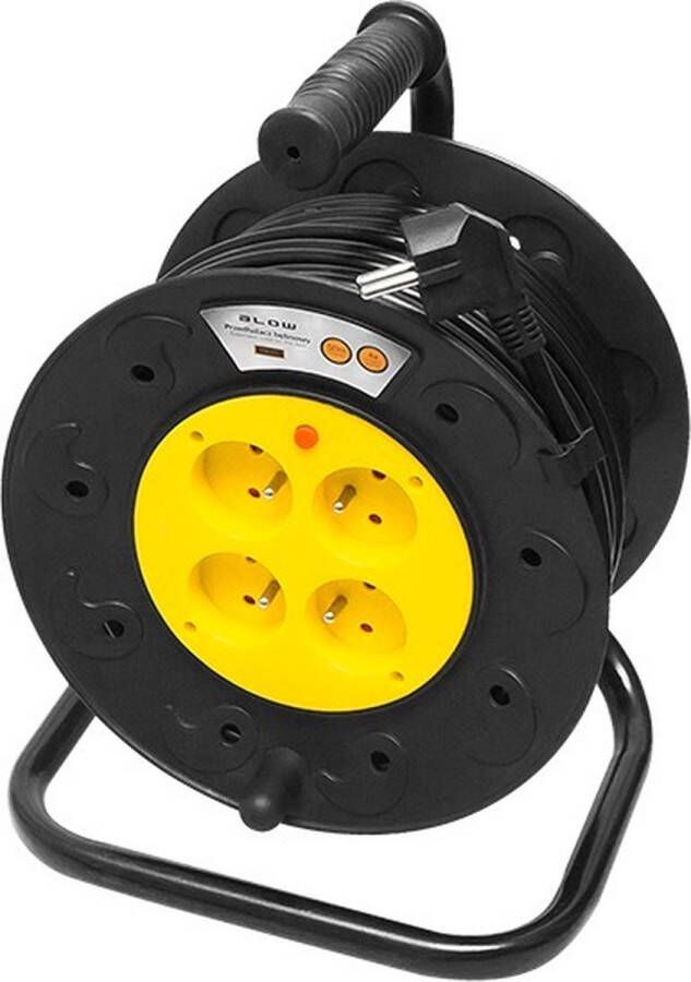 ABC-Led Haspel met verlengsnoer 4 stopcontacten Met penaarde