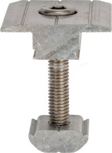 ABC-Led Middenklem voor zonnepanelen 40mm RVS