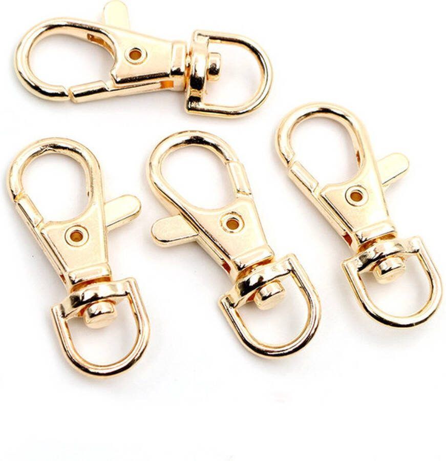 ABC-Led Musketon haak 23mm Draaibaar Swivel Geelgoud