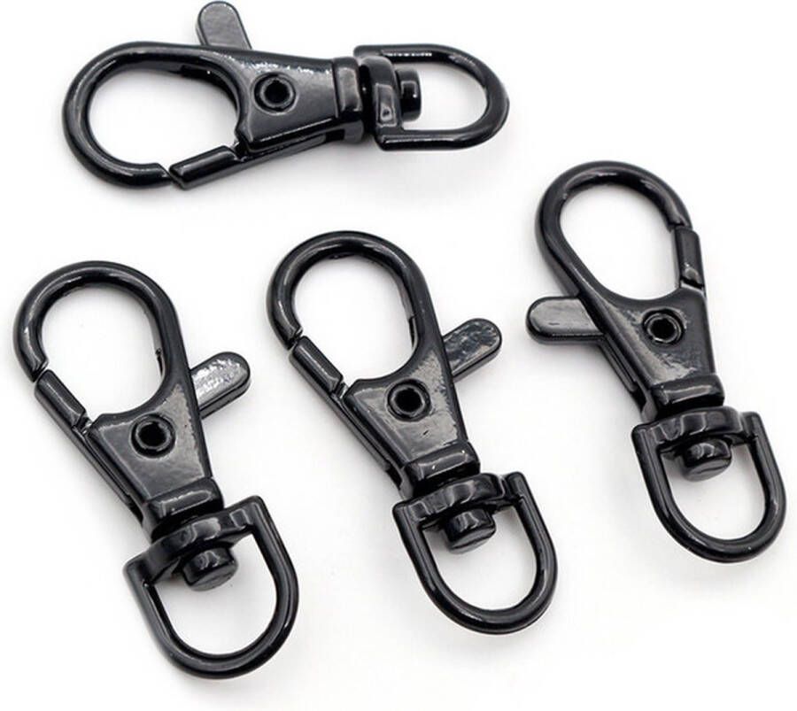 ABC-Led Musketon haak 23mm Draaibaar Swivel Zwart