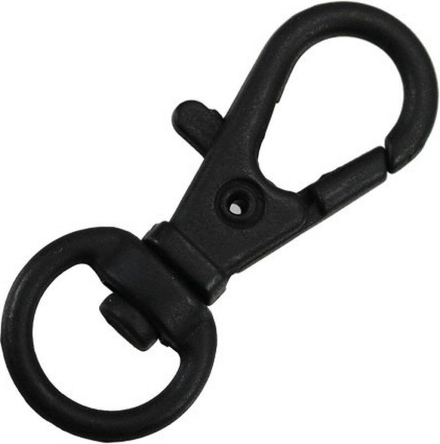ABC-Led Musketon haak 31mm draaibaar Zwart 2 stuks