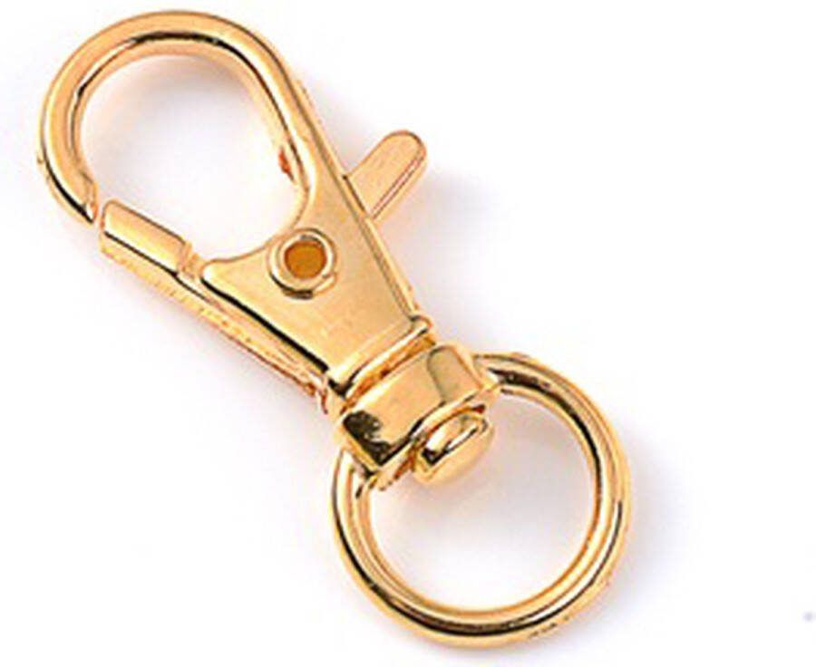 ABC-Led Musketon haak 32mm Draaibaar Swivel Goud