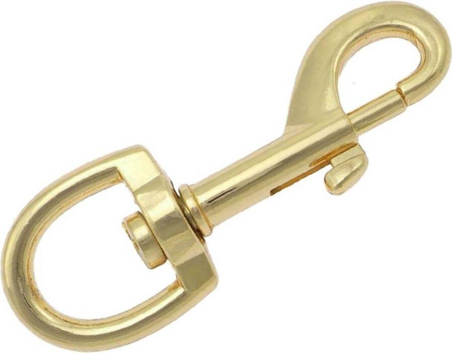 ABC-Led Musketon haak 76mm draaibaar Goud