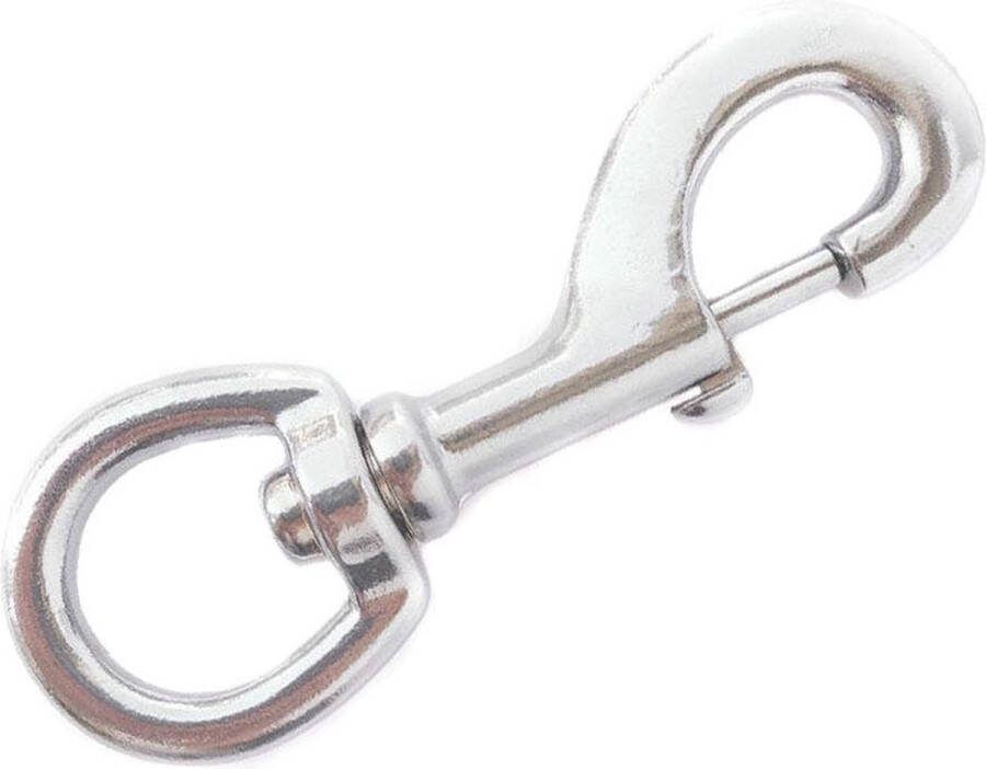 ABC-Led Musketon haak 76mm draaibaar Zilver
