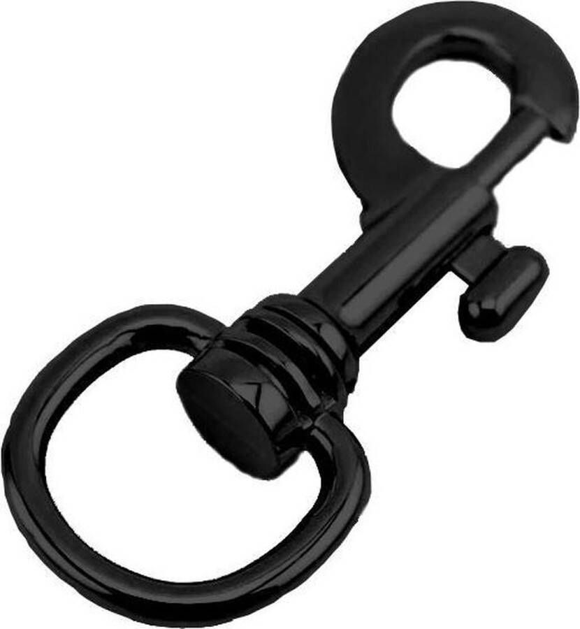 ABC-Led Musketon haak Premium 78mm draaibaar Zwart