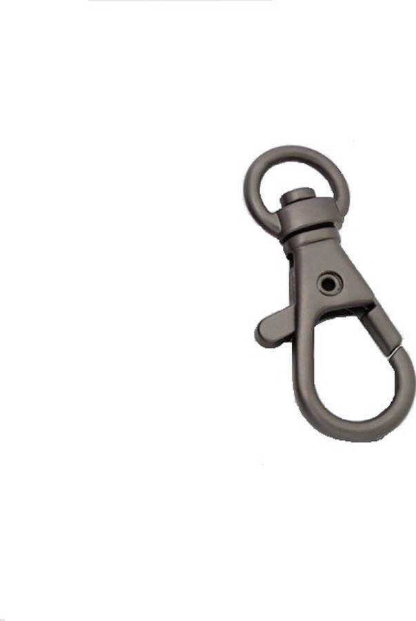 ABC-Led Musketonhaak 37mm Draaibaar Gun metal 2 stuks