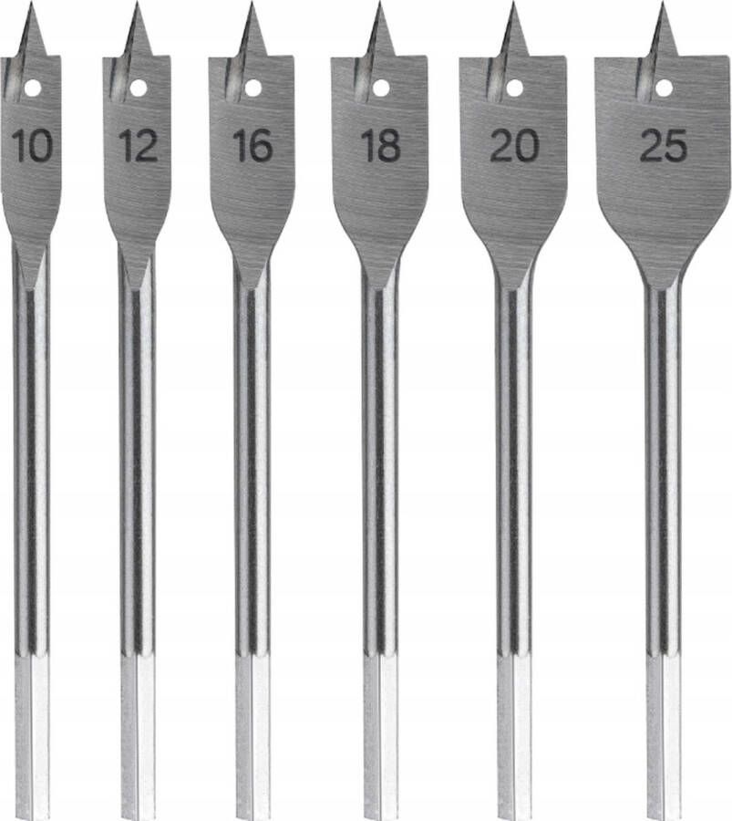 ABC-Led Speedboren set 6 delig Houtbewerking