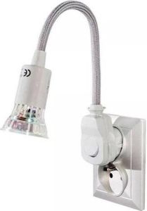 ABC-Led stekkerlamp Met verstelbare arm 185 Lumen Grijs