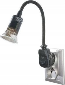 ABC-Led stekkerlamp Met verstelbare arm 185 Lumen Zwart