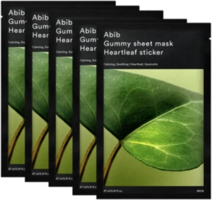 Abib Gummy sheet mask Heartleaf Sticker 5 PACK