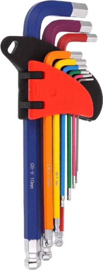 Able & Borret Inbussleutelset Inbus Inbussleutels Hex 9-delig Met houder
