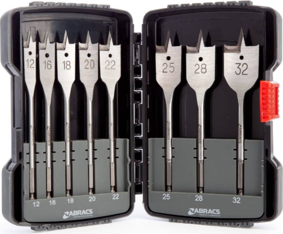 Abracs 8-delige Houten Speedboren Set