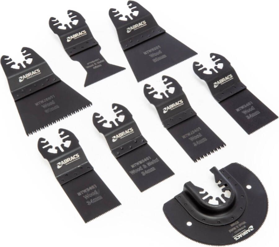 Abracs 8-delige Multi-Tool Zaagbladen Set Hout & Metaal