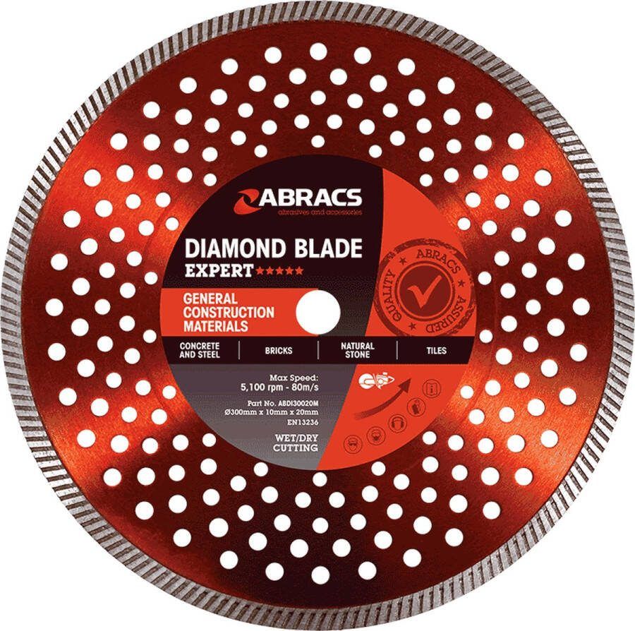 Abracs Diamant Zaagblad GCM Expert 125 x 10 x22mm Diamant Zaagblad
