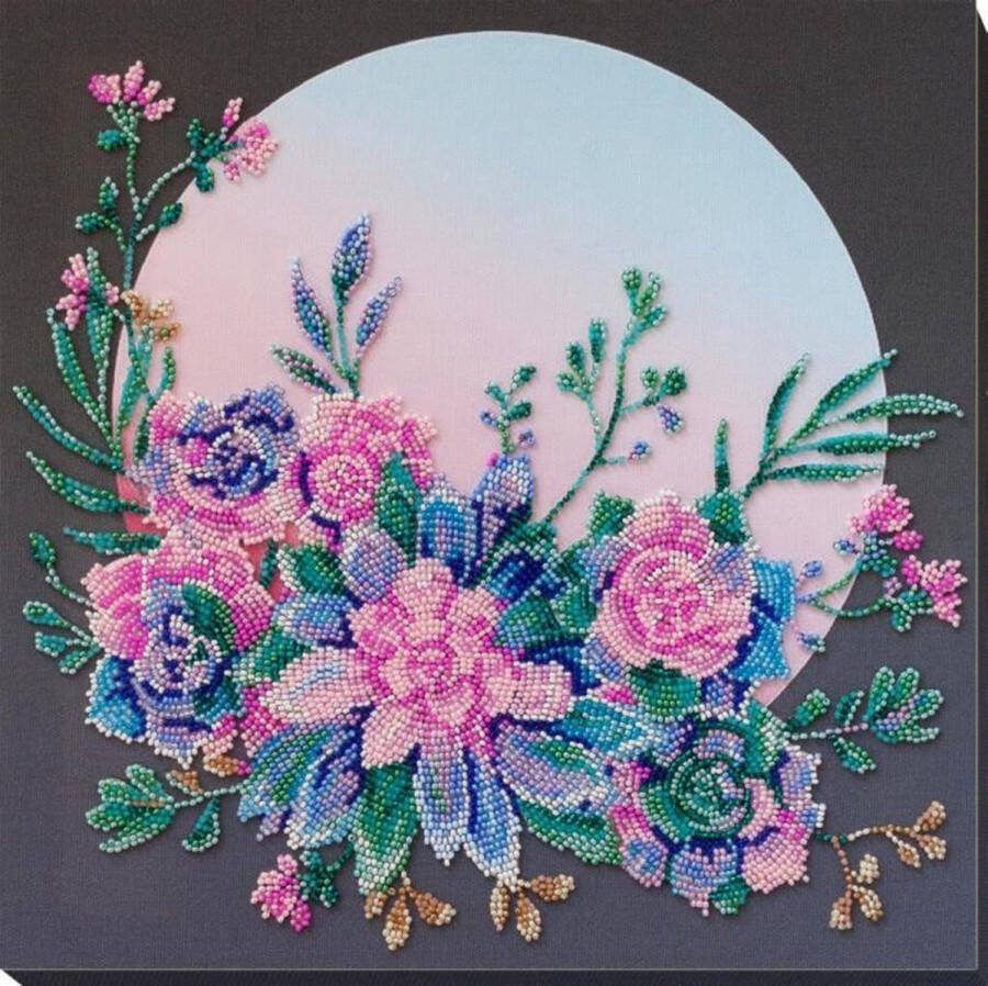 Abris Art BORDUURPAKKET MET KRALEN PARELS MOON FLOWERS