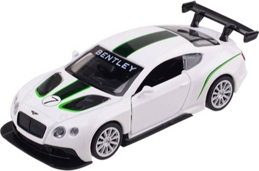 Absolute Motors Supercars Bentley Continental GT3 (Wit) (10 cm) 1 43 {Modelauto Schaalmodel Miniatuurauto Speelgoed}