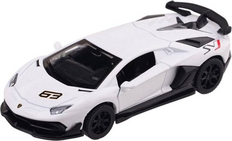 Absolute Motors Supercars Lamborghini Aventador SVJ (Wit) (10 cm) 1 43 {Modelauto Schaalmodel Miniatuurauto Speelgoed}