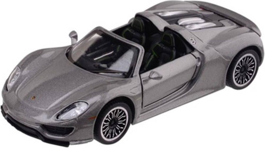 Absolute Motors Supercars Porsche 918 Spyder (Grijs) (10 cm) 1 43 {Modelauto Schaalmodel Miniatuurauto Speelgoed}