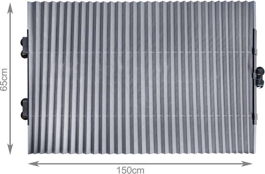Abtraco Import Rolgordijn voor autoraam camper huisraam 150 x 65 cm (knip het op maat)