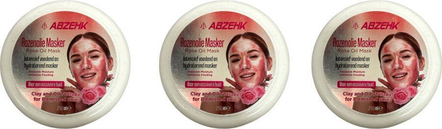 Abzehk Rozenolie Gezichtsmasker 250ml 3 stuks