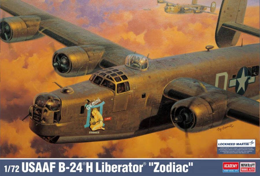 Academy 1:72 12584 Consolidated B-24 Liberator USAAF B-24H Liberator Zodiac Plastic Modelbouwpakket