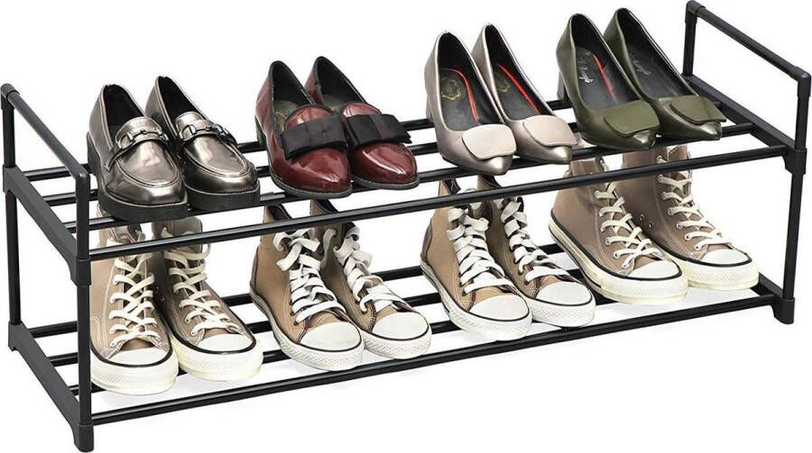 Acaza Praktisch Schoenenrek voor 10 Paar Schoenen Metaal Zwart
