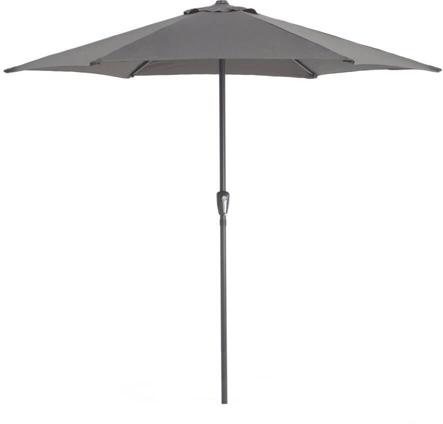 Acaza Stokparasol Stokparasols Ronde Parasol met 270 cm diameter Aluminium Strandparasol Grijs