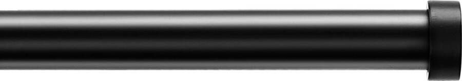 Acaza Uitschuifbare Gordijnroede voor Gordijn Aanpasbare Gordijnrail Stang van 90-170 cm Mat Zwart