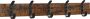 Acaza Wandkapstok met 5 Haken Compacte Muurkapstok Industriële stijl Kapstok Vintage Bruin Zwart - Thumbnail 1