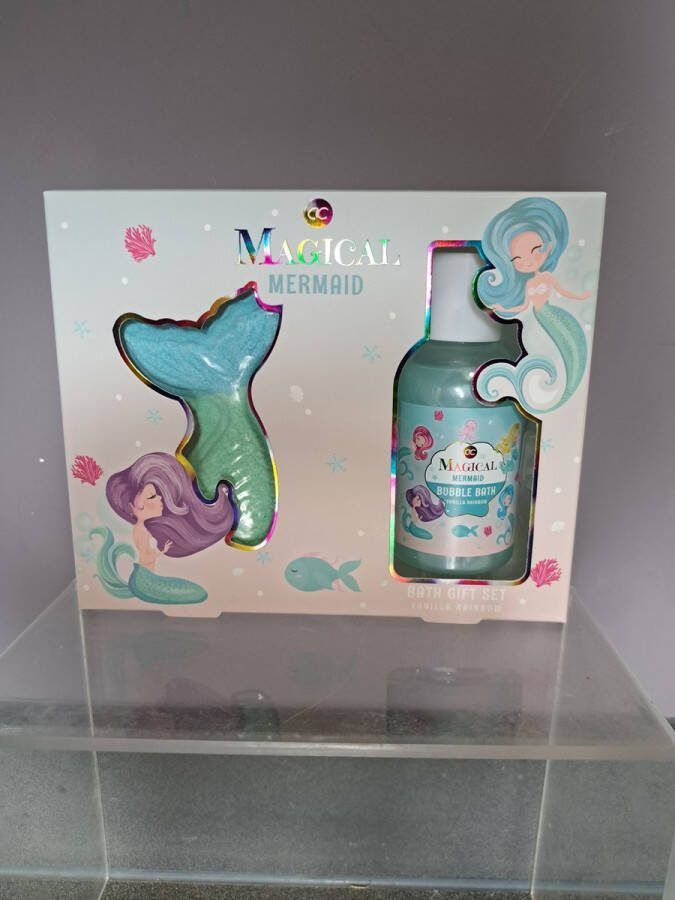 Accentra geschenk set voor kinderen zeemeermin bruisbal badschuim badfizzer magical mermaid