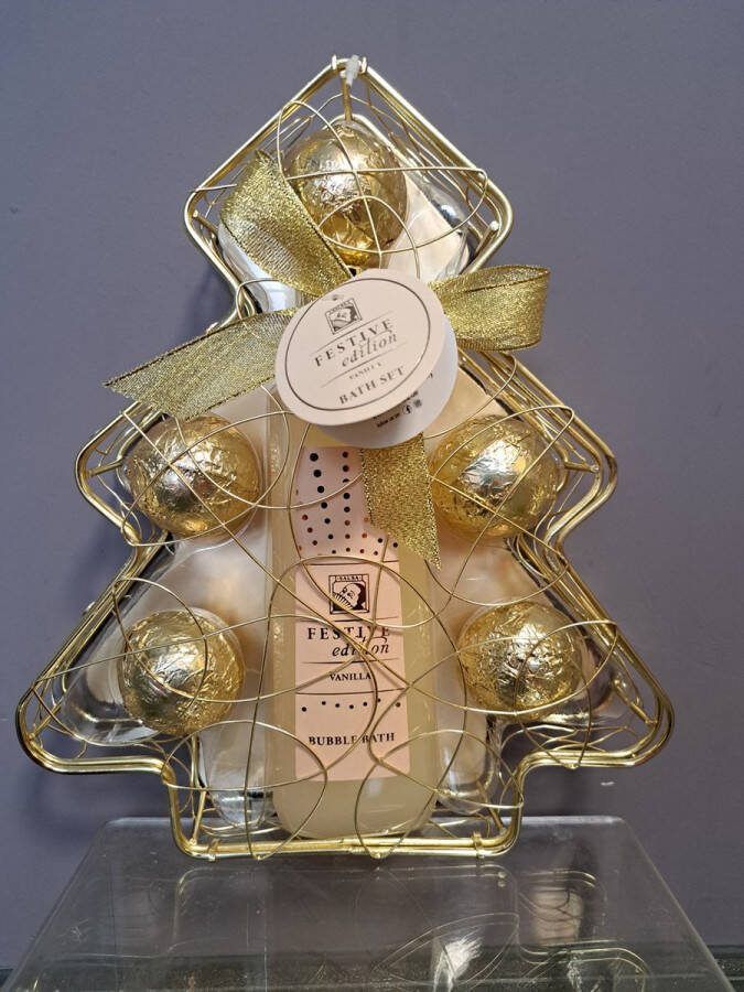 Accentra geschenk set kerst leuk geschenk vanille badschuim bruisballen kerstgeschenk