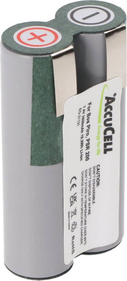 AccuCell Batterij geschikt voor Bosch Piro batterij PSR 200 Li-ion 7 2-7 4 volt 2600 mAh 19 3 Wh